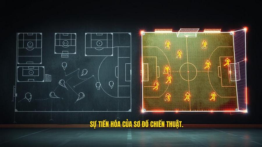 Sự tiến hóa của sơ đồ chiến thuật.