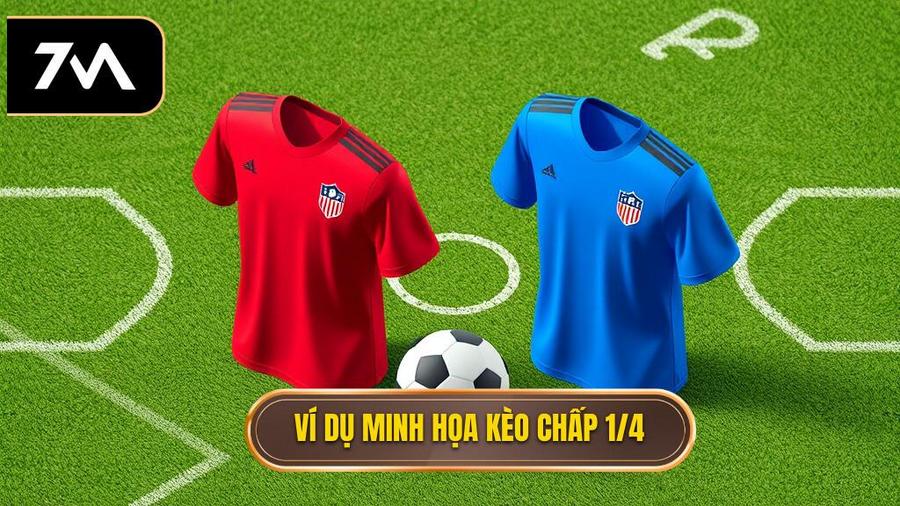 Ví dụ minh họa kèo chấp 1 4