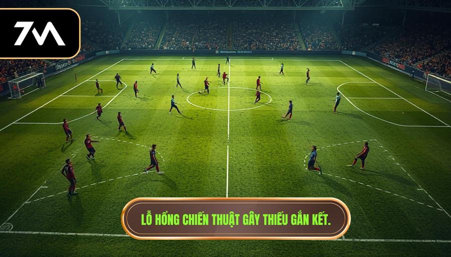 Lỗ hổng chiến thuật và sự thiếu gắn kết trên sân
